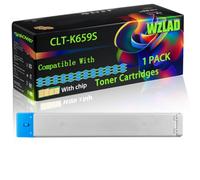 CLT-K659S Compatible for Samsung Toner Cartridges with Chip MultiXpress C8600 Series C8640ND C8641ND C8642ND C8650ND C8651ND Printers (1 Pack Cyan)