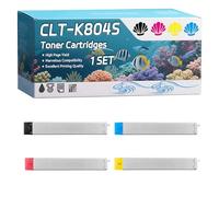 CLT-K804S Toner Cartridges Compatible for Samsung MultiXpress X3220NR X3280NR Printer, High-Definition Printing Effect with Chip, 25000 Pages (4-Pack BK/C/M/Y)