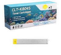 CLT-K804S Toner Cartridges Compatible for Samsung MultiXpress X3220NR X3280NR Printers, High-Definition Printing Effect with Chip, 25000 Pages (1 Pack Yellow)
