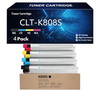 CLT-K808S Toner Cartridge Replacement for Samsung CLT-K808S CLT-C808S CLT-M808S CLT-Y808S Toner Compatible for Samsung MultiXpress X4300LX X4250LX X4220RX Printer with Chip,4 Color-4 Pack