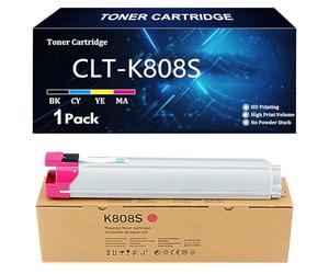 CLT-K808S Toner Cartridge Replacement for Samsung CLT-K808S CLT-C808S CLT-M808S CLT-Y808S Toner Compatible for Samsung MultiXpress X4300LX X4250LX X4220RX Printer with Chip,M-1 Pack