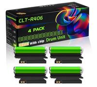 CLT-R406 Compatible for Samsung Drum Unit with Chip CLX-3305W SL-C430W SL-C410W SL-C430 SL-C460FW SL-C460FW Printers (4 Pack Black)
