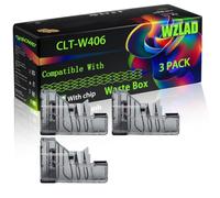 CLT-W406 Compatible for Samsung Waste Box with Chip Xpress SL-C410W SL-C432 SL-C433 SL-C460FW Printers (3 Pack Black)