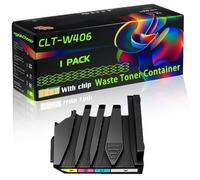 CLT-W406 Compatible for Samsung Waste Toner Container with Chip SL-C460FW SL-C460FW MFP SL-C460W MFP Printers (1 Pack Black)
