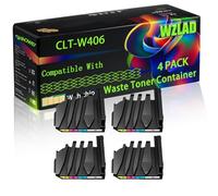 CLT-W406 Compatible for Samsung Waste Toner Container with Chip SL-C460FW SL-C460FW MFP SL-C460W MFP Printers (4 Pack Black)