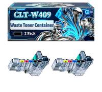 CLT-W409 Waste Toner Container Compatible for Samsung CLX-3175FW CLX-3175N CLX-3185 CLX-3185FW CLX-3185W Printers, With Chip Large Capacity 5000 Pages (2-Pack Black)