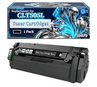 CLT505L CLT-505L Toner Cartridges Compatible for Samsung ProXpress C2600 C2620DW C2670FW C2680FX Printers, With Chip Large Capacity 6000 Pages (1 Pack Black)