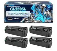 CLT505L CLT-505L Toner Cartridges Compatible for Samsung ProXpress C2600 C2620DW C2670FW C2680FX Printers, With Chip Large Capacity 6000 Pages (4 Pack Black)