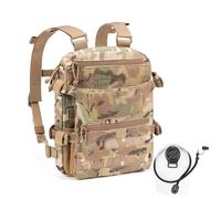 CLTAC ABP Tactical MOLLE Hydration Backpack Military Assault Vest Back Panel Pack for Men Training Hiking Airsoft with 2.5L Bladder