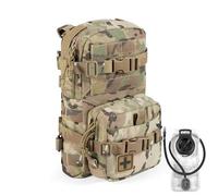 CLTAC - Tactical Hydration Pack Small MOLLE Outdoor Backpack Vest Backpack, Camo+bladder, Chica
