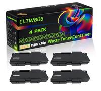 CLTW806 Compatible for Samsung Waste Toner Container with Chip MultiXpress SL-X7400 SL-X7500 Printers (4 Pack Black)