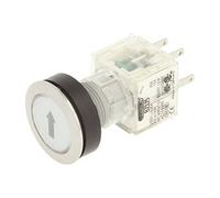 Club 23.000.530 Push Button Switch Cap Bezeichungs Child ARROW Master Illuminated Momentary Contact 1 NO, 24 V LED, stainless steel, clear (Pack of 2)