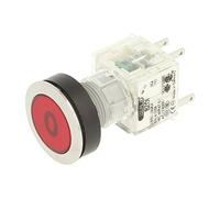 Club 23.000.568 Push Button Stainless Steel - Switch Cap, Bezeichungs Child 0 Contact Button Master with 1 Closer 1 Opener, Red (Pack of 2)