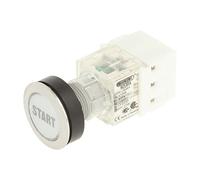 Club 23.000.666 Stainless Steel Push Button Switch Cap, Bezeichungs Child Start Light Up Probe Contact Encoder 2 Contacts, SCREW TERMINALS 24 V LED Clear (Pack of 2)