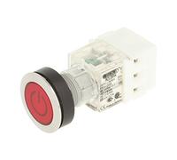 Club 23.000.786 Push Button Stainless Steel, Cap, Bezeichungs Child Symbol on/off switch, illuminated momentary contact Transmitter 1 N with 1 Closer Screw On Connector LED 24 V - Red (Pack of 2)