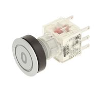 Club 23.000.818 Wall Shower Ring Illuminated Momentary Contact Master Opener LED Illumination - Symbol 0 24 V White/Silver (Pack of 2)