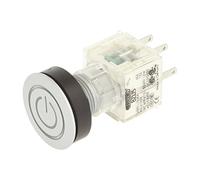 Club 23.000.859 Wall Shower Ring LED Lighting Labelling Symbol on/off illuminated momentary contact 1 N/O Contact, 24 V, White/Silver