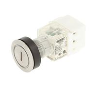 Club 23.000.908 Push Button Stainless Steel, Ring Lighting, Lettering I Symbol Illuminated Momentary Contact 1 N/O Contact With Screw Terminals, 24 V, LED White (Pack of 2)