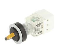 Club 23.001.117 2 Positions Selector, rastend Light Contact Transmitter 1 Closer + 1 opener with Button Lamp Socket t5,5 K LED 24 V, SCREW TERMINAL, Yellow/Silver (Pack of 2)