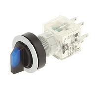 Club 23.001.161 Light Switch, Latching, 2 Positions Momentary Contact Sensor LED Lamp Holder t5,5 K 2 normally open contacts 24 V - Blue/Silver (Pack of 2)