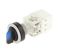 Club 23.001.164 Light Switch, Latching, 2 Positions Momentary Contact Sensor LED Lamp Holder t5,5 K 2 normally open contacts 24 V, SCREW Connector, Blue/Silver (Pack of 2)