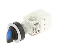 Club 23.001.165 Light Switch, Latching, 2 Positions Momentary Contact Sensor LED Lamp Holder t5,5 K 1 Closer + 1 opener Screw-On 24 V Blue/Silver (Pack of 2)