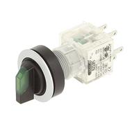 Club 23.001.175 Light Switch, Latching, 2 Positions Momentary Contact Sensor LED Lamp Holder t5,5 K 2 normally open contacts 24 V, Green/Silver (Pack of 2)