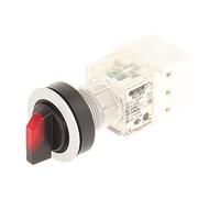 Club 23.001.193 Light Switch, Latching, 2 Positions Momentary Contact Sensor LED Lamp Holder t5,5 K 1 Closer + 1 opener Screw-On 24 V Red/Silver (Pack of 2)