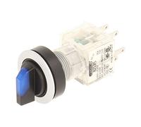Club 23.001.195 Light Switch, Latching, 3 Positions Momentary Contact Sensor LED Lamp Holder t5,5 K 2 normally open contacts 24 V - Blue/Silver (Pack of 2)