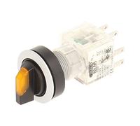 Club 23.001.200 Light Selector Latching 3 Positions Momentary Contact Transmitter 1 Closer + 1 opener with Lamp Socket t5,5 K, LED, 24 V, YELLOW/SILVER (Pack of 2)