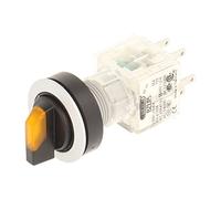 Club 23.001.219 Light Selector Latching rastend, 3 Positions Momentary Contact Sensor 2 Closers With Lamp Socket t5,5 K, LED, 24 V, YELLOW/SILVER (Pack of 2)