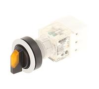 Club 23.001.221 Light Selector Latching rastend, 3 Positions Momentary Contact Sensor 2 Closers With Lamp Socket t5,5 K LED 24 V, SCREW TERMINAL, Yellow/Silver (Pack of 2)