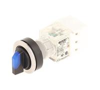 Club 23.001.369 Light Switch, Latching, Stainless Steel, 3 Positions Momentary Contact Sensor LED Lamp Holder t5,5 K 1 Closer + 1 opener Screw-On 24 V - Blue (Pack of 2)