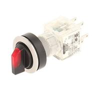 Club 23.001.382 Light Switch, Latching, Stainless Steel, 3 Positions Momentary Contact Sensor LED Lamp Holder t5,5 K 2 normally open contacts 24 V - Red (Pack of 2)