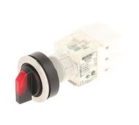 Club 23.001.384 Light Switch, Latching, Stainless Steel, 3 Positions Momentary Contact Sensor LED Lamp Holder t5,5 K 2 normally open contacts 24 V, SCREW ON, RED (Pack of 2)