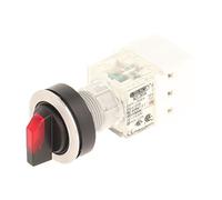 Club 23.001.385 Light Switch, Latching, Stainless Steel, 3 Positions Momentary Contact Sensor LED Lamp Holder t5,5 K 1 Closer + 1 opener 24 V, SCREW ON, RED (Pack of 2)