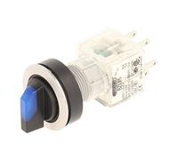 Club 23.001.386 Switch Mode Selector, Latching/rastend - Stainless Steel - 3 Positions Momentary Contact Master LED Bulb Socket t5,5 K 2 normally open contacts 24 V - Blue (Pack of 2)
