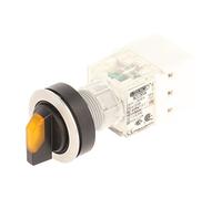 Club 23.001.393 Light Switch, Latching/rastend, Stainless Steel, 3 Positions Momentary Contact Sensor LED Lamp Holder t5,5 K 1 Closer + 1 opener 24 V, SCREW, YELLOW