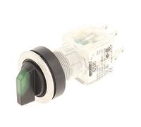 Club 23.001.394 Light Selector Latching rastend - Stainless Steel - 3 Positions Momentary Contact Master 2 Closers With Bulb Holder t5,5 K, LED, 24 V, GREEN