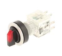 Club 23.001.403 Selector Latching/rastend, Stainless Steel, 2, 3, Momentary Contact Transmitter 1 Closer + 1 opener with t5,5 K LED 24 V RED LAMP SOCKET (Pack of 2)