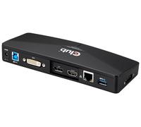 Club 3D 4K Dual Display Docking Station (HDMI, DisplayPort, DVI 3x USB 3.0) Blac