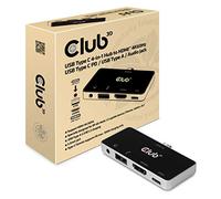 Club 3D compatible USB Typ C 4-in-1 Hub auf HDMI™ 4K60Hz USB Typ C PD/USB Typ A/Audio Buchse