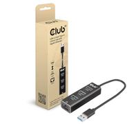 Club 3D CSV-1430A USB 3.2 Gen1 Type-A, 3 Ports Hub with Gigabit Ethernet