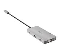Club 3D CSV-1594 USB Gen1 Type-C 9-in-1 Hub with HDMI, VGA, 2X USB Gen1 Type-A, RJ45, SD/Micro SD Card Slots and USB Gen1 TypeC Socket, Silver