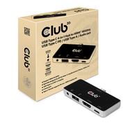 Club 3D compatible USB Typ C 4-in-1 Hub auf HDMI™ 4K60Hz USB Typ C PD/USB Typ A/Audio Buchse