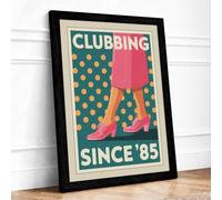 Club Bing Since '85 Retro Framed Wall Art Print A4 (29.7×21cm) Black, Wall Decor for Living Room, Bedroom, Office & Home, Ready to Hang, Art Gift