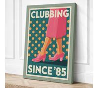 Club Bing Since ' Retro Canvas Wall Art Print 36x24 Inch