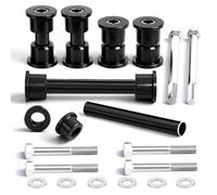 Club Car Precedent Front Bushing Kit With Screws, Golf Cart Front Lower Spring & Front Upper A Arm Polyurethane Bushings and Sleeves for 2004-Up Club Car Precedent, GolfCart Suspension Balck