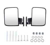 Club Cart Mirrors Rear View Exterior Vehicle Modification Accessory Durable Adjustable Folding Design for Most ATV and Carts Black ABS Material 2PCS