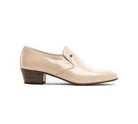 Club Cubano Bilbao Mens Soft Leather Plain Cuban Heel Shoes Ivory